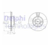 DELPHI BG3341 Disque de frein