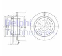 DELPHI BG3353 Disque de frein