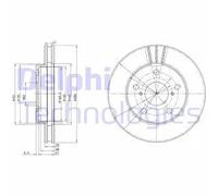 2x Disque de frein ventilé BG3355 DELPHI pour TOYOTA MR2 II