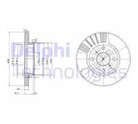 DELPHI BG3424 Disque de frein
