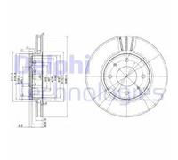 DELPHI BG3501C Disque de frein