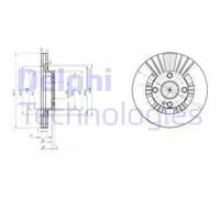 2x Disque de frein ventilé BG3509 DELPHI pour MAZDA 323 S VI A trois volumes