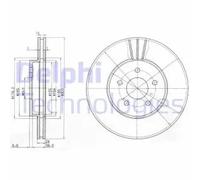 DELPHI BG3537C Disque de frein