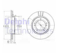 2x Disque de frein ventilé BG3587 DELPHI pour SUZUKI VITARA VITARA Cabrio