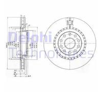 2x Disque de frein ventilé BG3723 DELPHI pour LANCIA THESIS