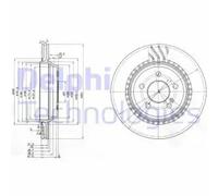 DELPHI BG3726 Disque de frein