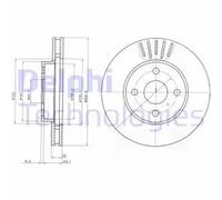DELPHI BG3781 Disque de frein
