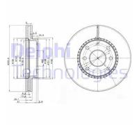 DELPHI BG3790 Disque de frein