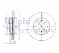 DELPHI BG3810 Disque de frein