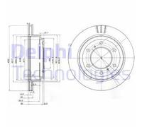 2x Disque de frein ventilé BG3813 DELPHI pour MITSUBISHI PAJERO IV PAJERO IV Van