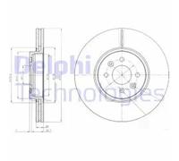 Delphi Disque de frein BG3929 avant ventilé – jeu de 2