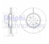 Delphi Disque de frein BG3929 avant ventilé – jeu de 2