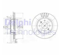 2x Disque de frein ventilé BG3934 DELPHI pour HYUNDAI GETZ