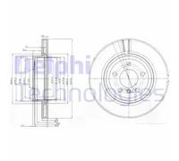 Disque De Frein BG3938 DELPHI Pour BMW