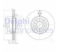 2x Disque de frein ventilé BG3993 DELPHI pour ALFA ROMEO JEEP