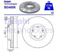 2x Disque de frein ventilé BG4006 DELPHI pour FORD TRANSIT Autobus/Autocar