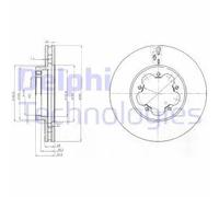 2x Disque de frein ventilé BG4007 DELPHI pour FORD TRANSIT Autobus/Autocar