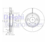 2x Disque de frein ventilé BG4011 DELPHI pour KIA HYUNDAI