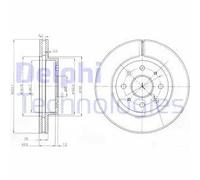 DELPHI BG4019 Disque de frein