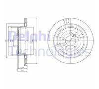 2x Disque de frein ventilé BG4021C DELPHI pour LAND ROVER RANGE ROVER III
