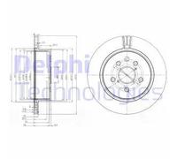 2x Disque de frein ventilé BG4024 DELPHI pour LEXUS IS II GS IS C IS III RC