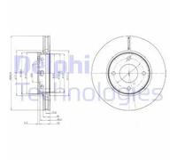DELPHI BG4127 Disque de frein