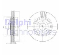 2x Disque de frein ventilé BG4205 DELPHI pour NISSAN NAVARA NP300 PATHFINDER III