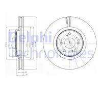 DELPHI BG4225 Disque de frein