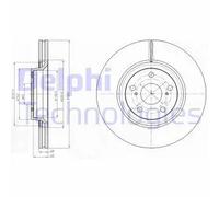 2x Disque de frein ventilé BG4235 DELPHI pour TOYOTA AVENSIS A trois volumes
