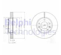 DELPHI BG4261 Disque de frein