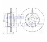 Delphi Disques de frein BG4269 – jeu de 2