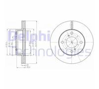 2x Disque de frein ventilé BG4271C DELPHI pour NISSAN SUZUKI