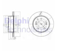 2x Disque de frein ventilé BG4273 DELPHI pour SSANGYONG KYRON REXTON / REXTON II