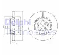 DELPHI BG4276 Disque de frein