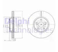 DELPHI BG4277 Disque de frein