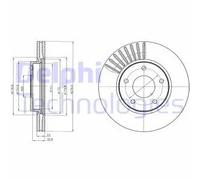 DELPHI BG4282C Disque de frein