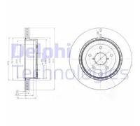 2x Disque de frein ventilé BG4287 DELPHI pour SUBARU IMPREZA A trois volumes