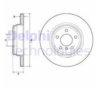 2x Disque de frein ventilé BG4665C DELPHI pour BMW 3 4 Coupé 3 Touring