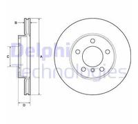 DELPHI BG4668C Disque de frein
