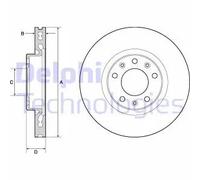 Delphi Disque de frein BG4669C – avant ventilé – Jeu de 2