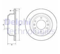 2x Disque de frein ventilé BG4692C DELPHI pour HYUNDAI H-1 Travel H-1 Cargo