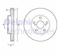 2x Disque de frein ventilé BG4711C DELPHI pour TOYOTA COROLLA A trois volumes