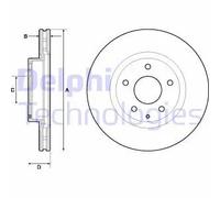 2x Disque de frein ventilé BG4713C DELPHI pour MAZDA 3 3 A trois volumes CX-3