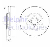 DELPHI BG4715C Disque de frein