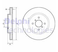 2x Disque de frein ventilé BG4750C DELPHI pour SUZUKI SWIFT IV