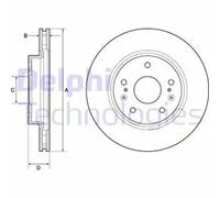 DELPHI BG4764C Disque de frein
