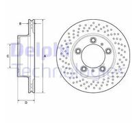 2x Disque de frein ventilé BG4769C DELPHI pour PORSCHE BOXSTER CAYMAN