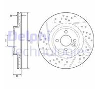 DELPHI BG4789C Disque de frein