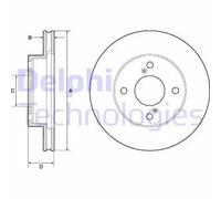 2x Disque de frein ventilé BG4810C DELPHI pour SUZUKI CELERIO