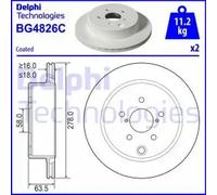 DELPHI BG4826C Disque de frein
